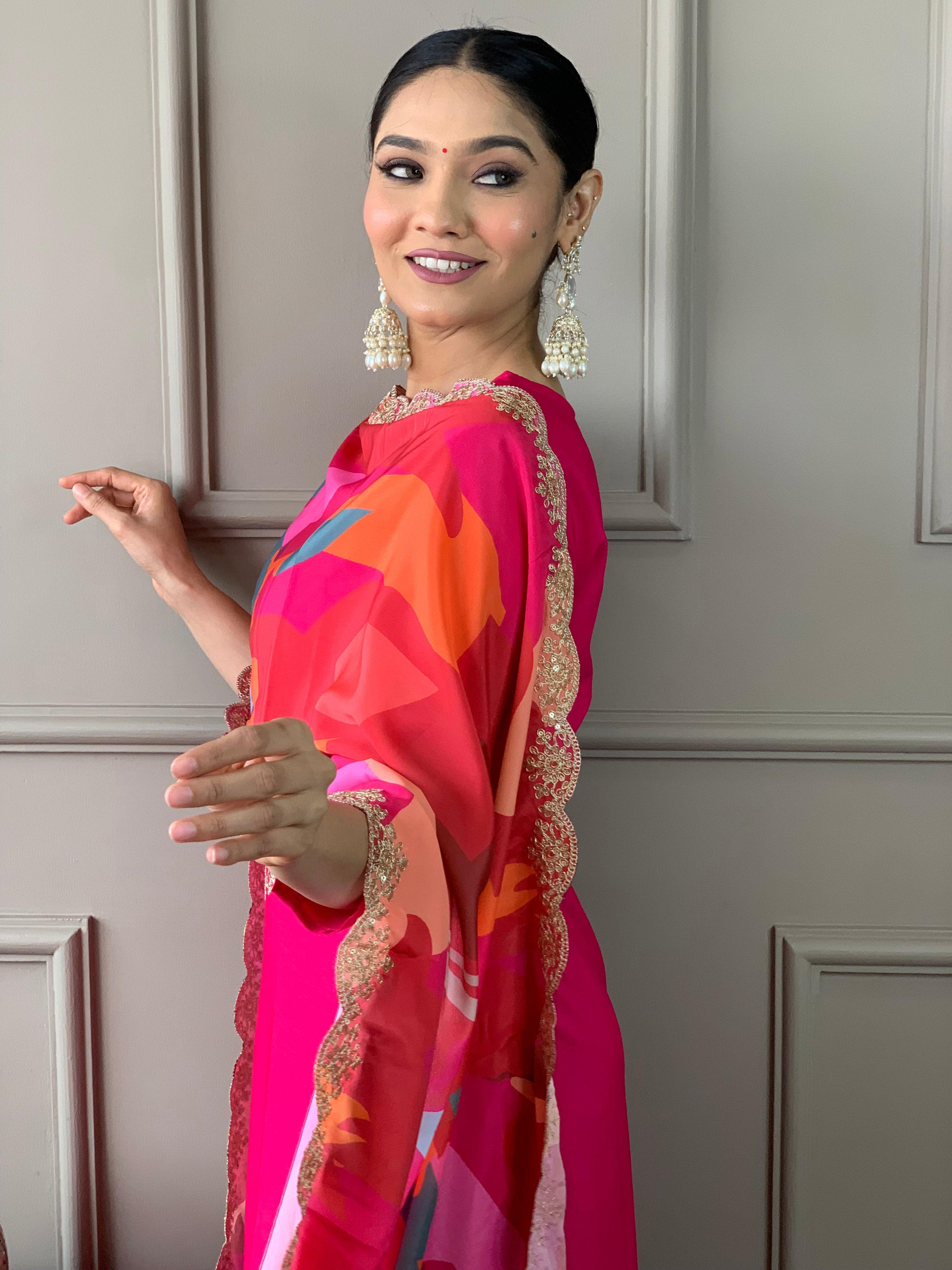 The52 Viscose Silk Fabric work Straight cut Kurta, Pant and Dupatta Set