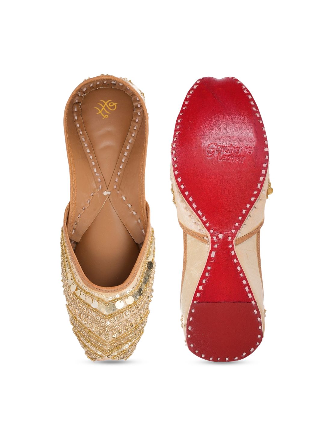 House of Pataudi Embellished Square Toe Velvet Majoris