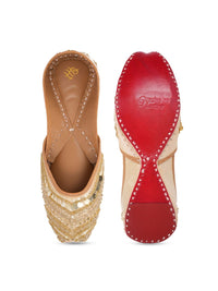 Thumbnail for House of Pataudi Embellished Square Toe Velvet Majoris