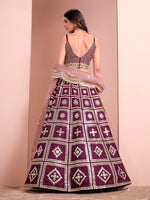 Thumbnail for Monjolika Fashion Purple Embroidered Art Silk Trendy A Line Lehenga Choli
