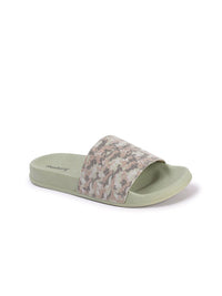 Thumbnail for DressBerry Women Green Textured Sliders