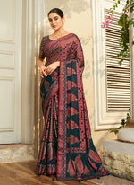 Thumbnail for Monjolika Fashion Georgette Printed Multicolour Classic Saree