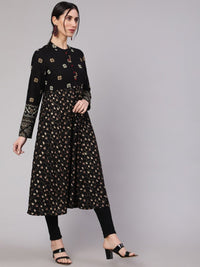 Thumbnail for Aks Floral Printed Anarkali Kurta - Distacart