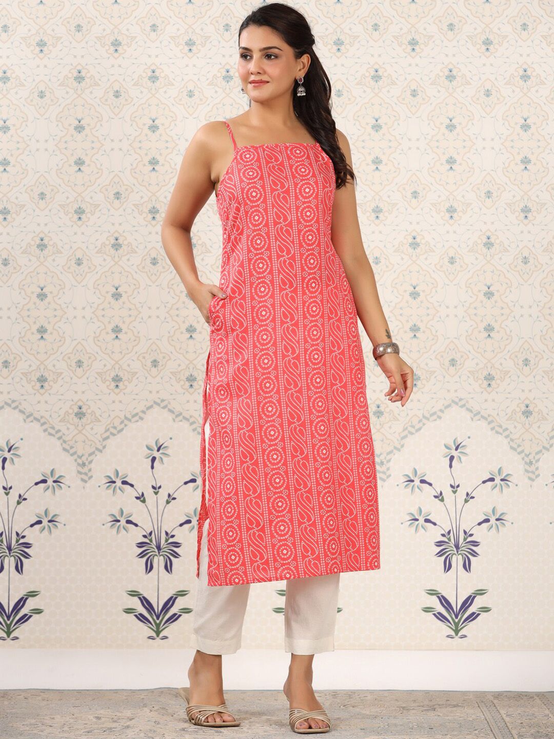 Ode by House of Pataudi Ethnic Motifs Printed Pure Cotton Kurta - Distacart