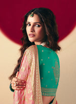 Thumbnail for Monjolika Fashion Viscose Silk Light Pink Saree With Rich Zari Weaving & Designer Tassels