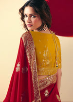 Thumbnail for Monjolika Fashion Viscose Silk Red Saree With Rich Zari Weaving & Designer Tassels