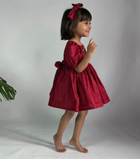 Thumbnail for ArthLife Maroon Wreath Partywear Dress - Distacart
