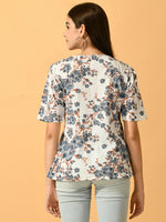 Thumbnail for Myshka Women's White Printed Party Top - Distacart