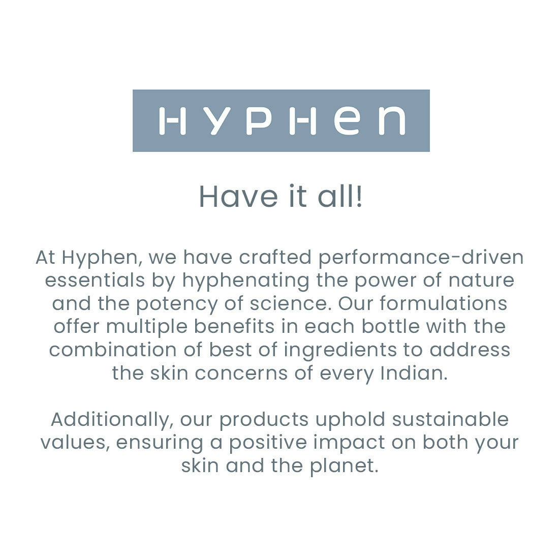 Hyphen By Kriti Sanon Vitamin Infused Brightening Sunscreen SPF 50 PA++++, Brightenens Skin, Reduces Dark spots & Pigmentation, No White Cast