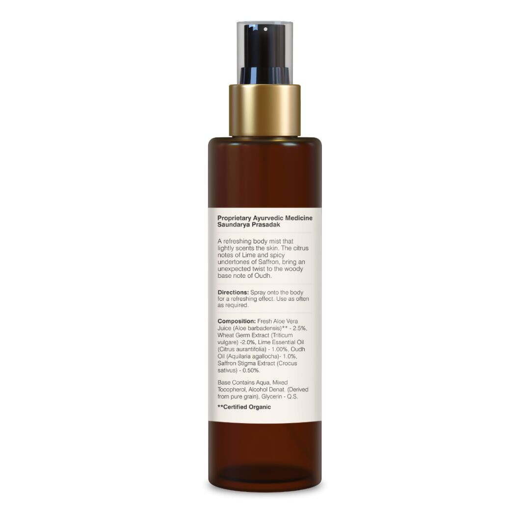 Forest Essentials Scented Body Mist Lime Saffron & Oudh - Distacart