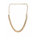 Thumbnail for Leaf Shaped Neckpiece in Kundan and American Diamonds (Gold) - Ruby Raang - Distacart