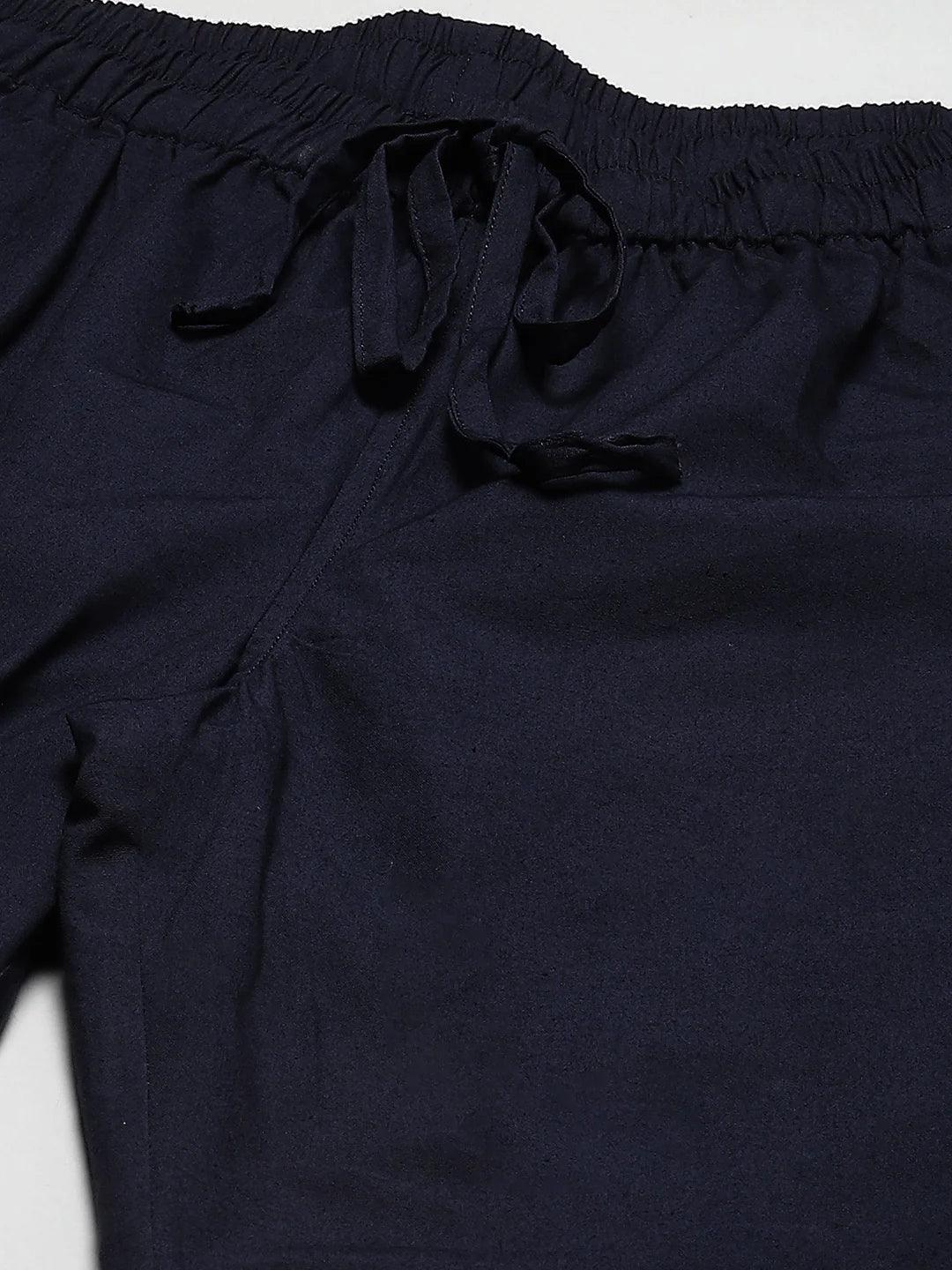 Fabmade Elevate Your Loungewear Game With The Stylish Navy Blue Pyjama - Distacart