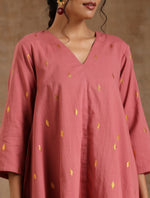 Thumbnail for trueBrowns Blush Gold Cotton High-Low Co-Ord Set - Distacart