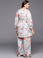 Thumbnail for Ahalyaa Women Plus Size Printed Tunic with Palazzos - Distacart