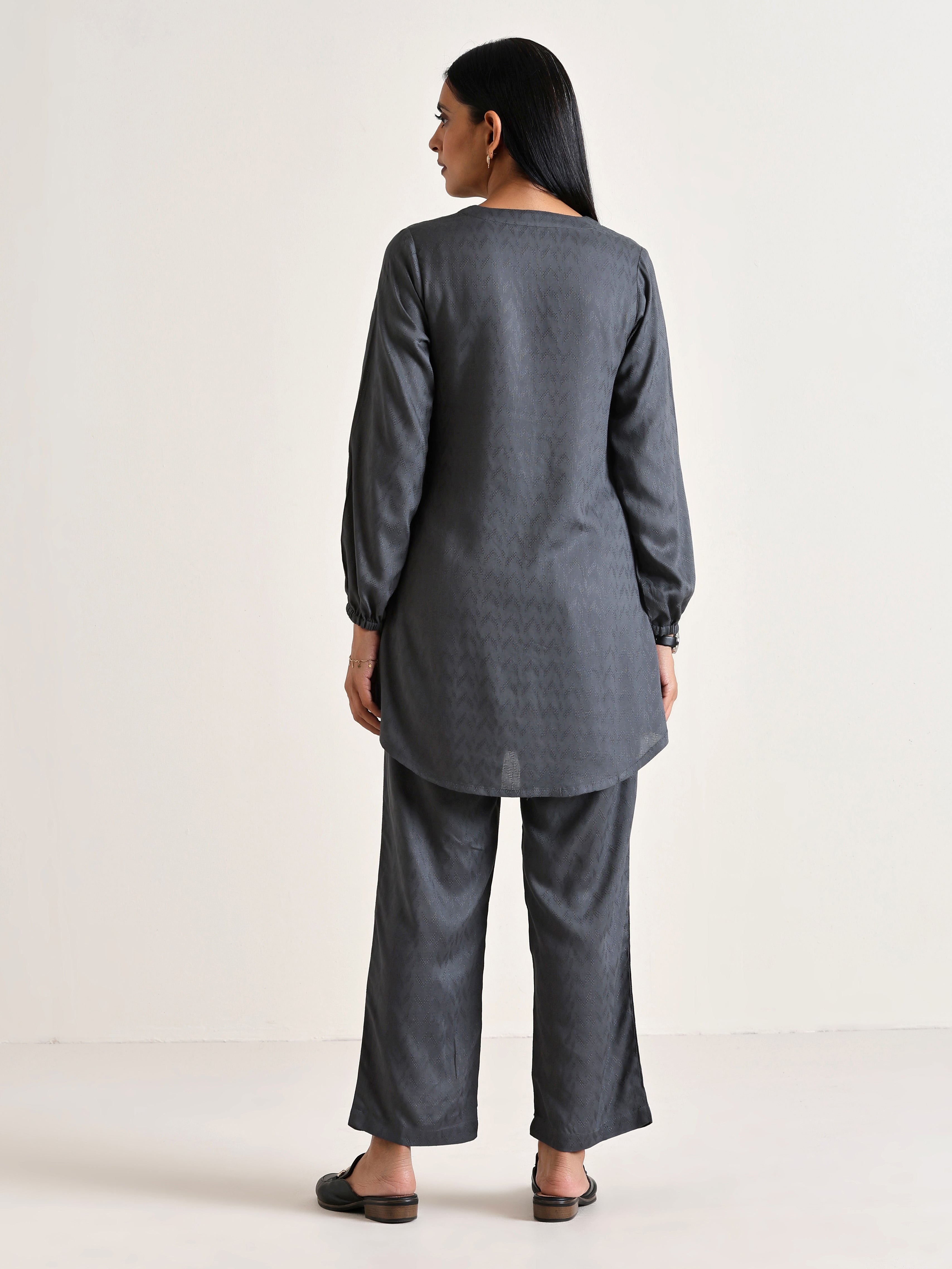 trueBrowns Grey Short Co-Ord Set - Distacart