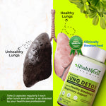 Thumbnail for Health Veda Organics Lung Detox Veg Capsules - Distacart