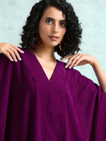 Thumbnail for trueBrowns Wine Velvet Kaftan Kurta - Distacart