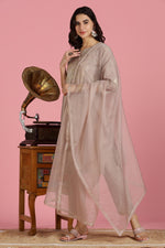 Thumbnail for BulBul Women’s Mocha Mousse Embroidered Kurta Set with Dupatta