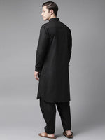 Thumbnail for Fabmade Men Black Pathani Suits - Distacart