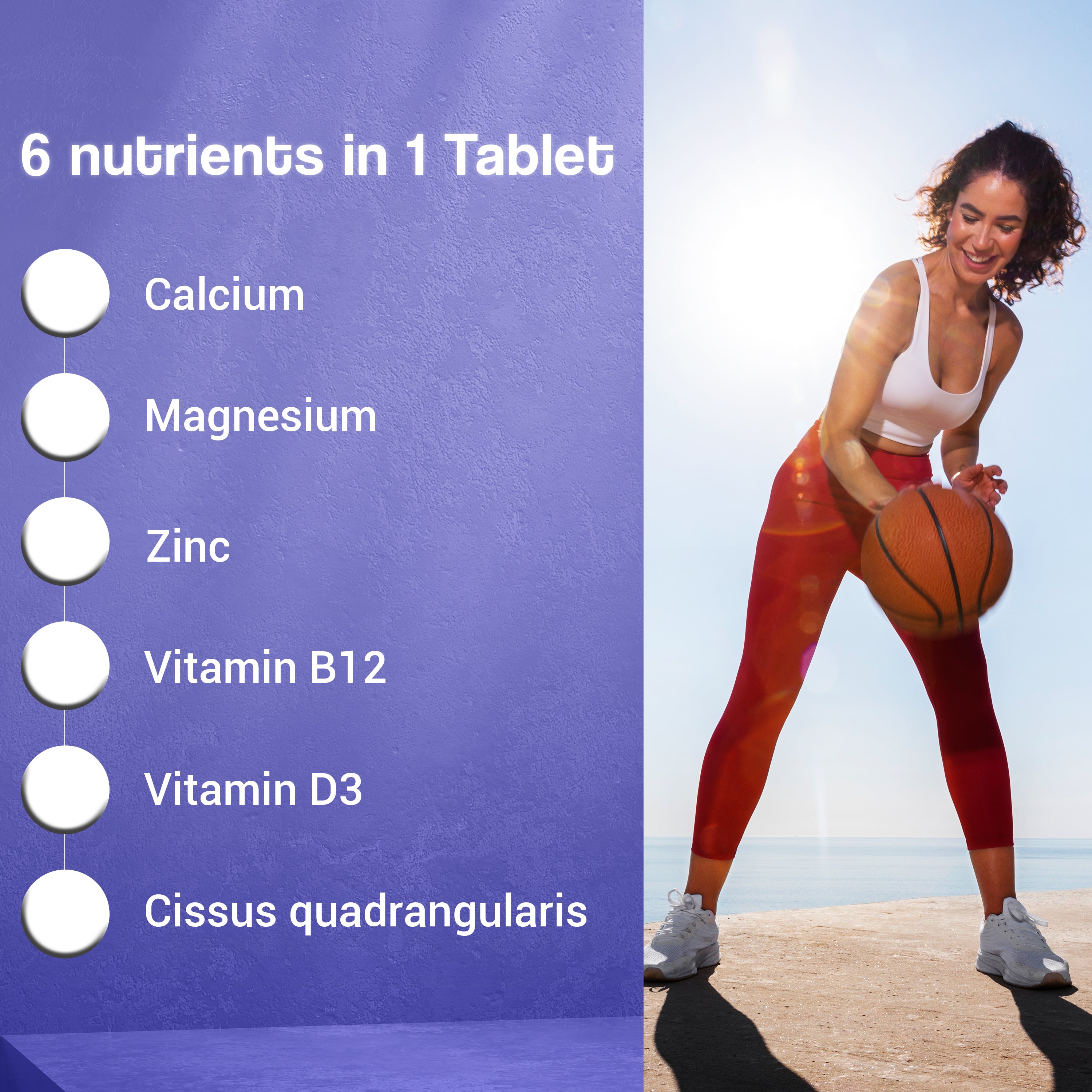 Health Veda Organics Calcium Magnesium & Zinc Vitamin D3 & B12 Tablets - Distacart