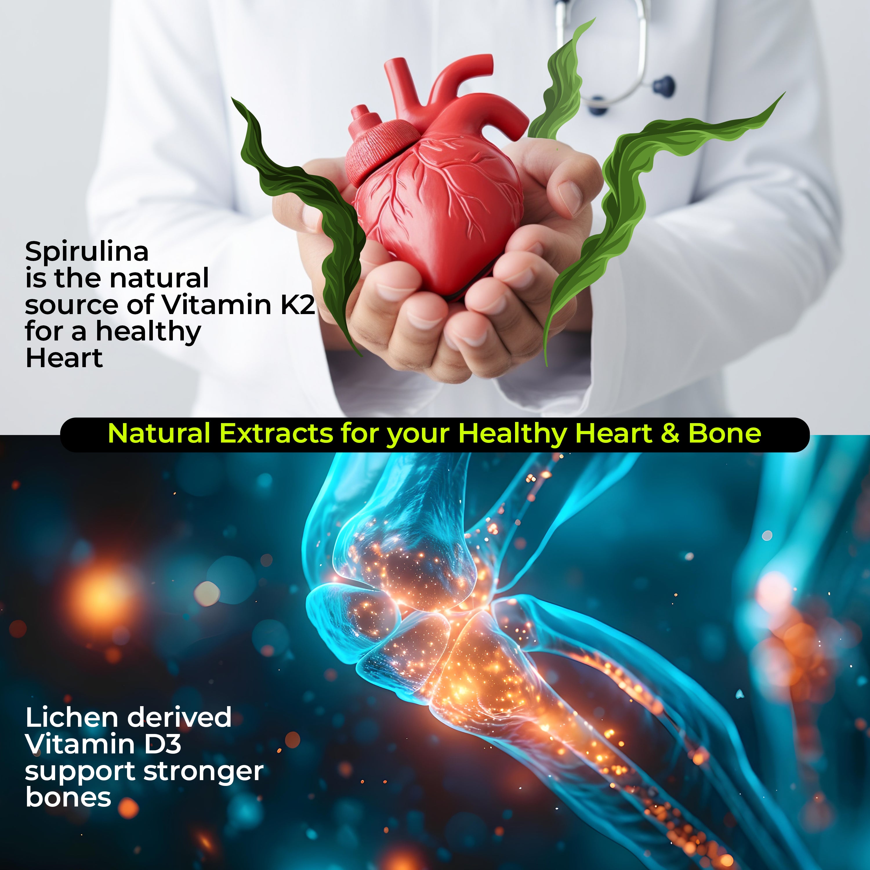 Health Veda Organics Vitamin D3 + K2 Healthy Bones Tablets - Distacart