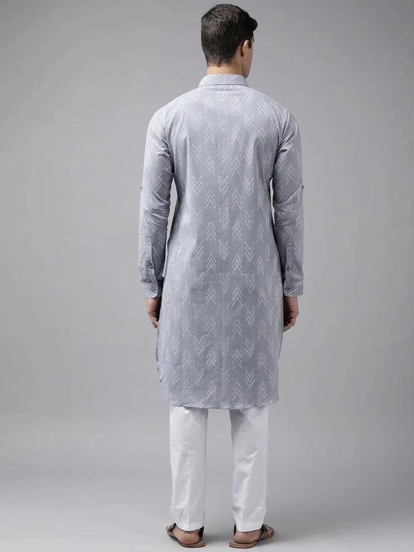 Fabmade Pure Cotton Pathani Kurta Pyjama For The Modern Man - Distacart