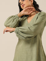 Thumbnail for trueBrowns Sage Slub Textured Short Co-Ord Set - Distacart