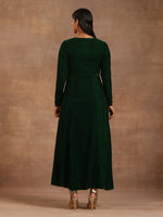 Thumbnail for trueBrowns Green Velvet Dress - Distacart