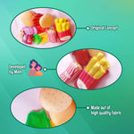 Thumbnail for The Small Wonderland Pretend play Burger ,French fries & popcorn - 25 piece