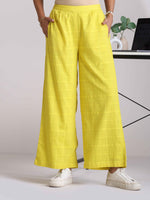 Thumbnail for trueBrowns Lime Cotton Dobby V-Neck Co-ord Set - Distacart