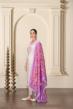 Thumbnail for BulBul Bhumi Offwhite Silk Kurta Set with Dupatta