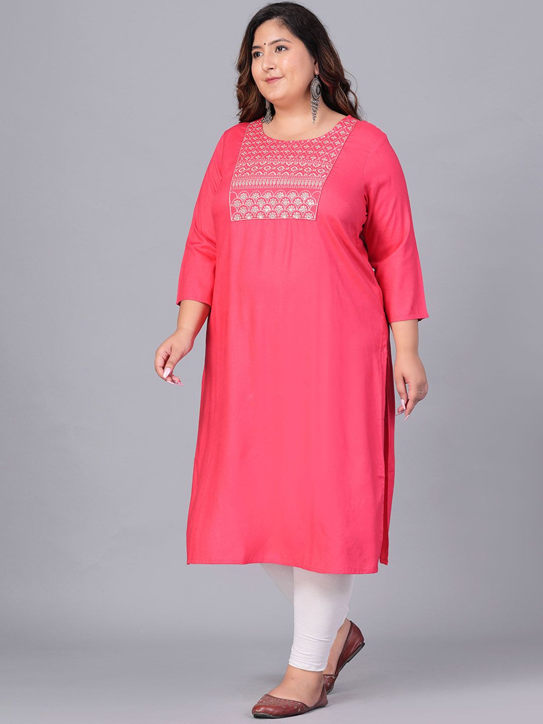 Sztori Women Yoke Design Thread Work Kurta - Distacart