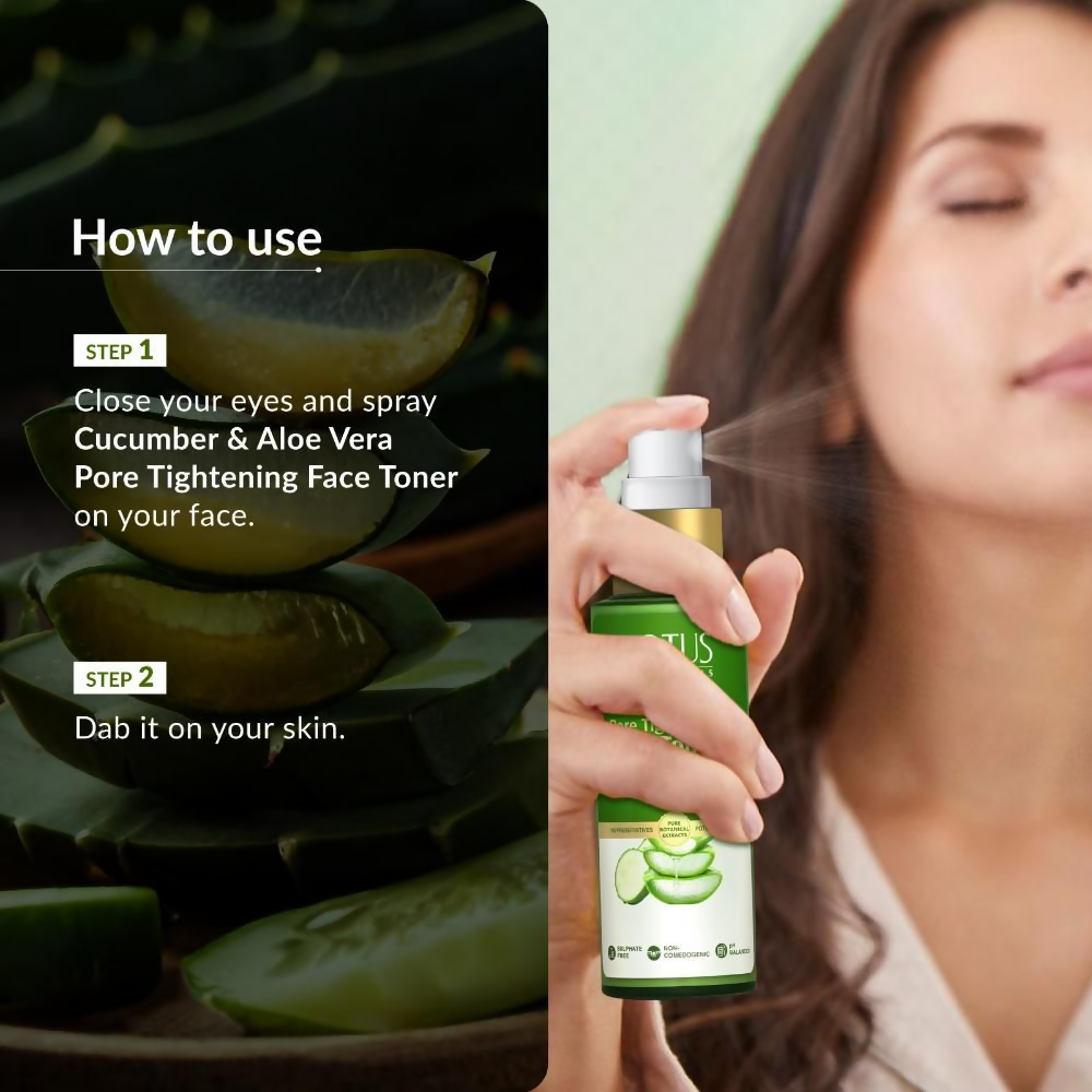 Lotus Botanicals Cucumber & Aloe Vera Pore Tightening Face Tone - Distacart