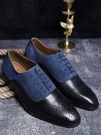 Thumbnail for LOUIS STITCH Men Premium Leather Dual Tone Patina Brogue Shoes