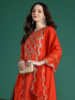 Thumbnail for Indo Era Floral Embroidered Kurta with Trousers & With Dupatta