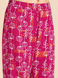 Thumbnail for Anouk Women Floral Printed Asymmetric Regular Kurta with Trousers - Distacart