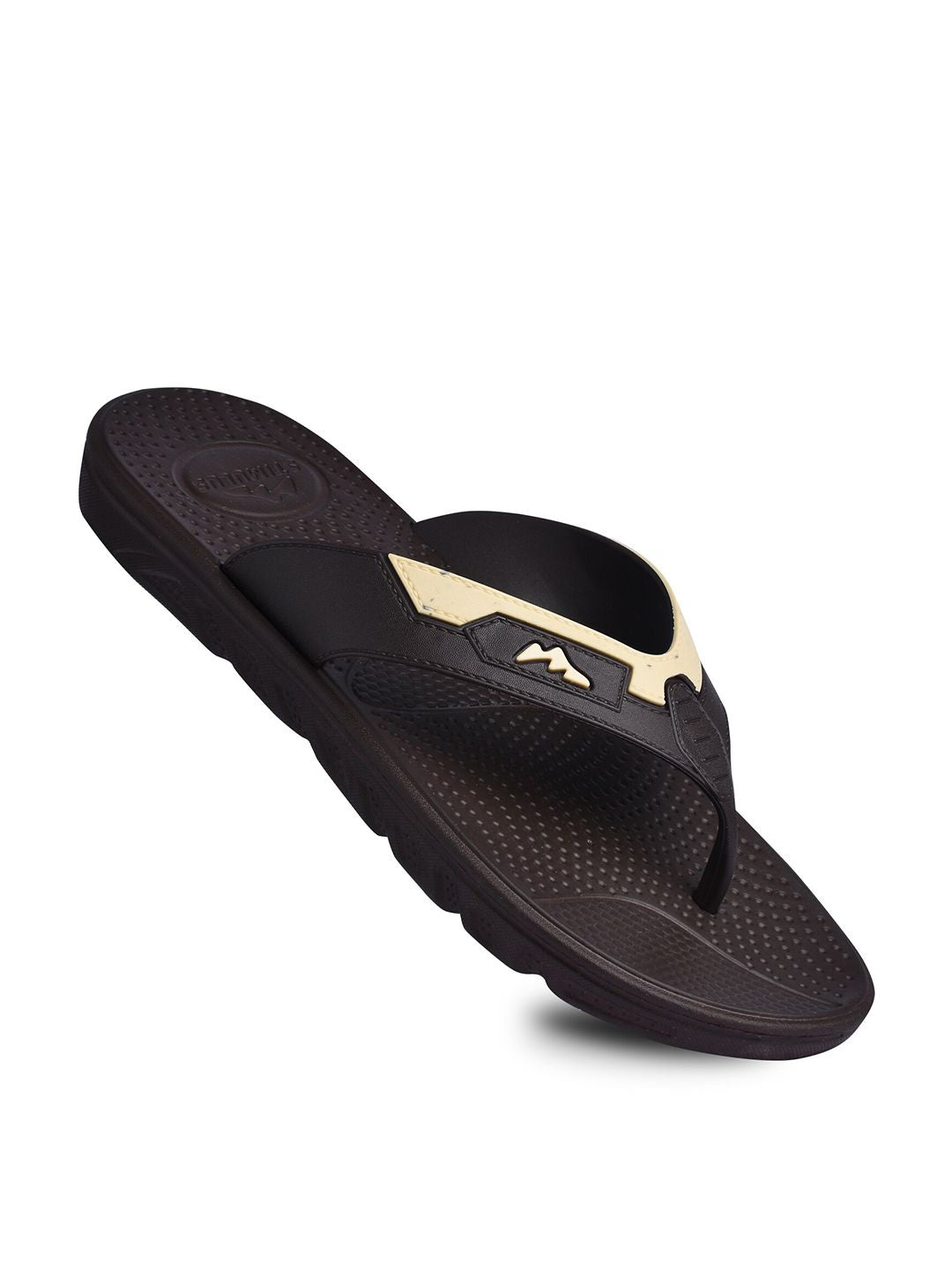 Paragon Men Brown & Beige Printed Thong Flip-Flops