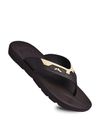 Thumbnail for Paragon Men Brown & Beige Printed Thong Flip-Flops