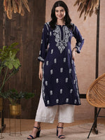 Thumbnail for ADA Women Ethnic Motifs Printed Thread Work Kurta - Distacart