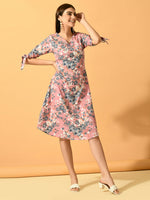 Thumbnail for Myshka Women's Pink A-Line Party Dress - Distacart