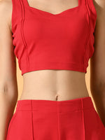 Thumbnail for Myshka Women's Pink Solid Party Top - Distacart