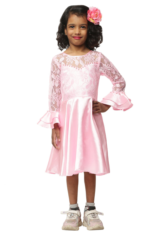 Asmaani Kids Party Wear Stylish Dresses, Perfect for Parties, Functions & Vacations - Pink