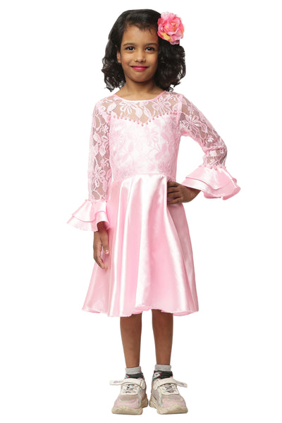 Asmaani Kids Party Wear Stylish Dresses, Perfect for Parties, Functions & Vacations - Pink