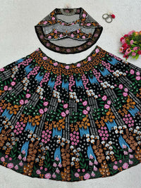 Thumbnail for Jyoti Fashion Women's Multicolor Faux Georgette Sequins with Thread Embroidered Designer Lehenga Choli Set