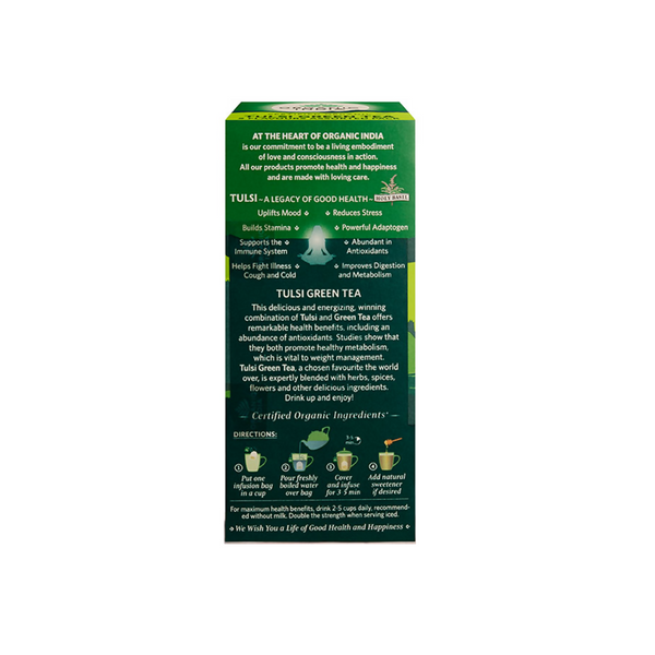 Organic India Tulsi Green Tea Favourites - Distacart