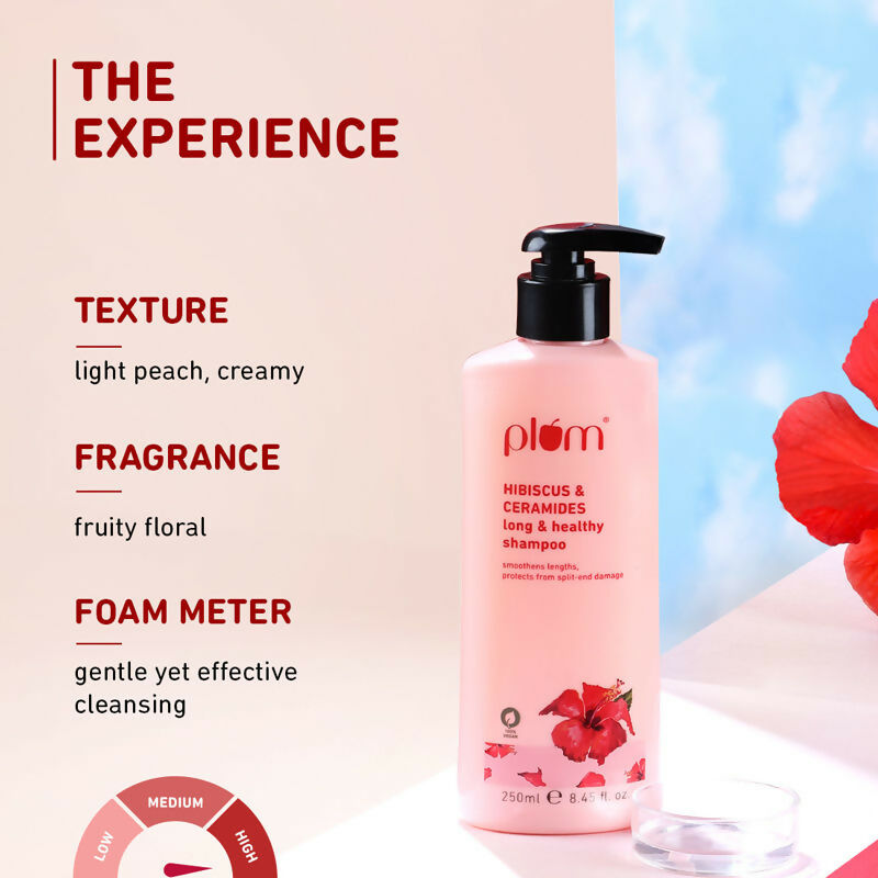 Plum Hibiscus & Ceramides Shampoo For Long, Healthy Hair - Distacart