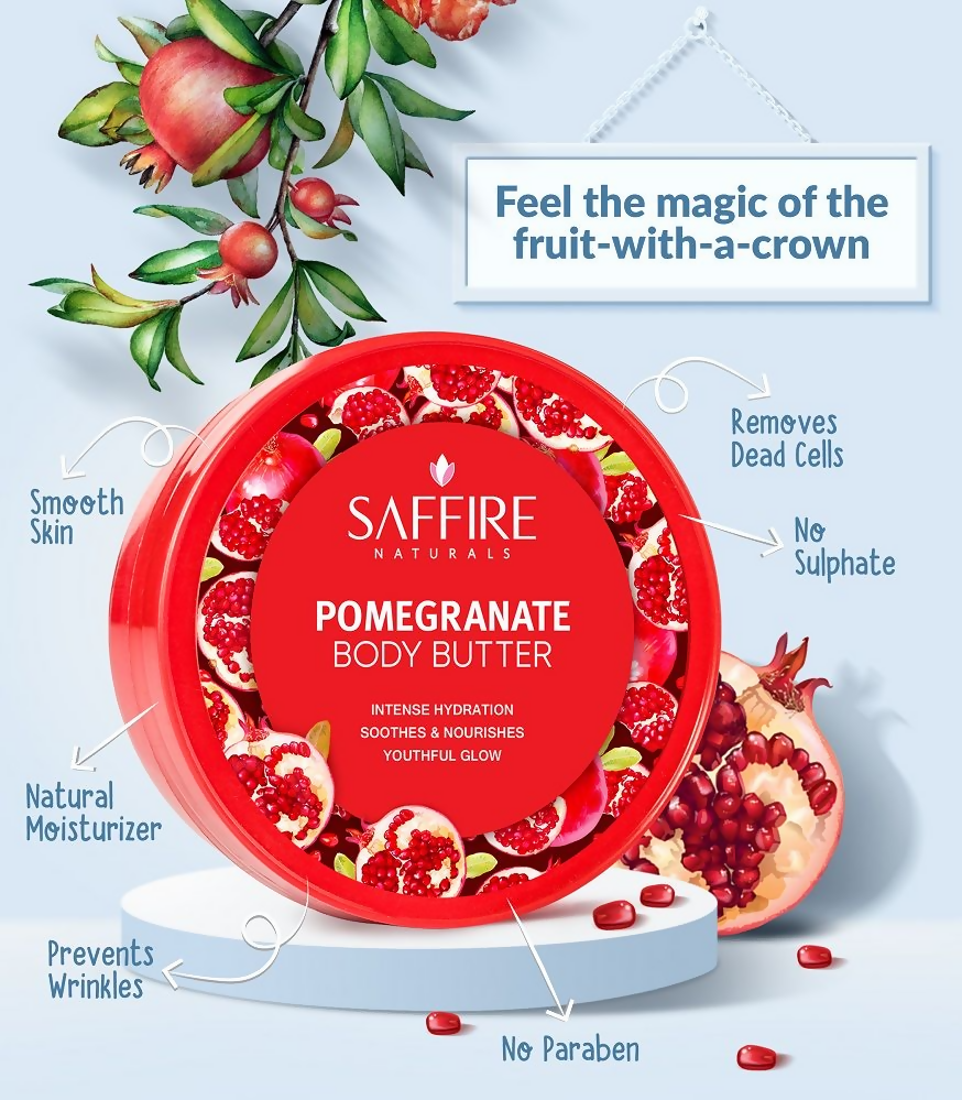 Saffire Naturals Pomegranate Body Butter - Distacart