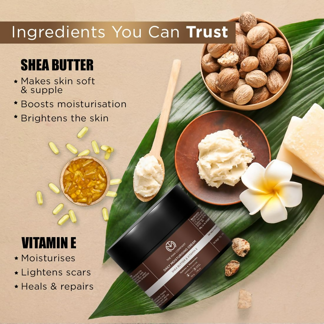The Man Company Non-Sticky Daily Moisturizing Cream For Dry Skin - Distacart