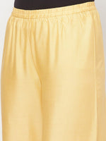 Thumbnail for Aniyah Rayon Flared Slip-On Golden-Beige Palazzo