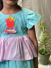 Thumbnail for ArthLife Blue Pepa Pig Partywear Dress - Distacart